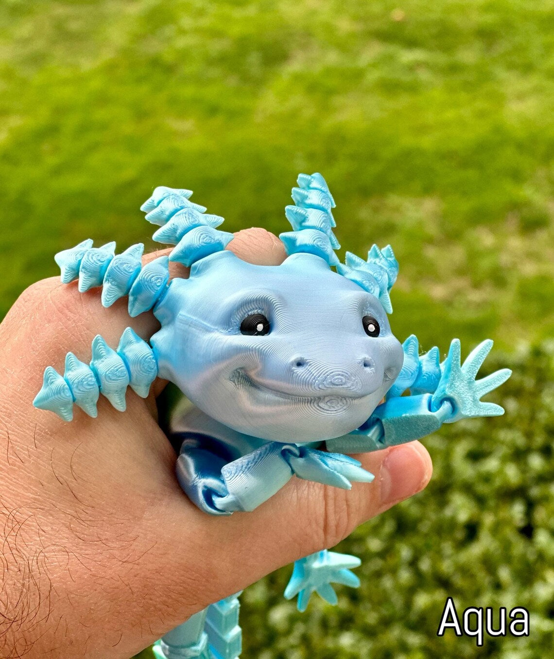 Cute 3d Printed Axolotl Fidget, Articulated Fidget Toy, Sensory Toy, 3d Axolotl Desk Toy, Colorful Axolotl, Fidget Toy, ASMR, Autism