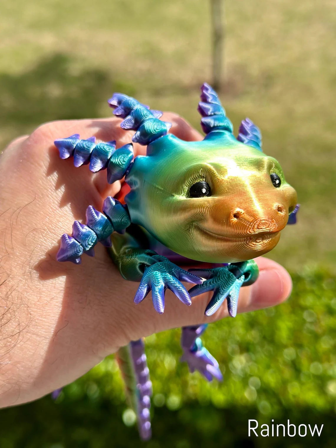Cute 3d Printed Axolotl Fidget, Articulated Fidget Toy, Sensory Toy, 3d Axolotl Desk Toy, Colorful Axolotl, Fidget Toy, ASMR, Autism