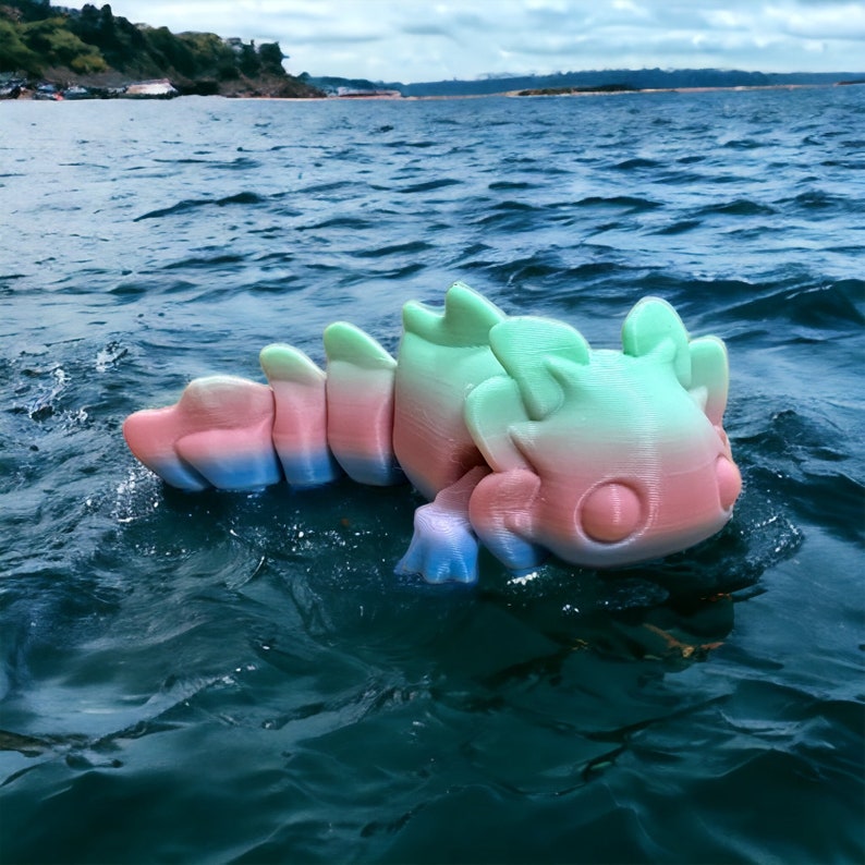3d Printed Axolotl Toy, Adorable Axolotl Desk Toy, Cute Axolotl Fidget Toy, Unique Desk Decor, Best 3d Printed Gift