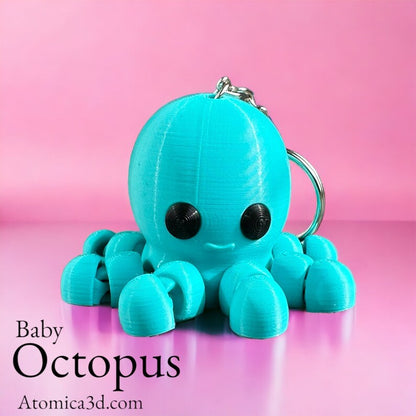 3D Printed Octopus, Articulated Baby Octopus | Zou Animal | 3D Printed, Cute Octopus 3D Model, Desktop Toy, 3D Printed Gift