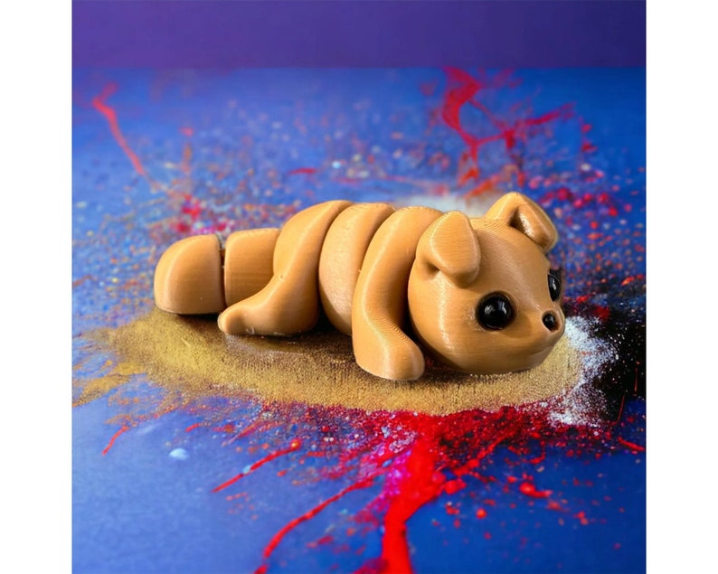 3d Printed Dog Ornament, Flexi Baby Dog | Zou Animal | 3D Printed, Flexi Baby Dog Animals, Pet Ornament, Mini Ornaments