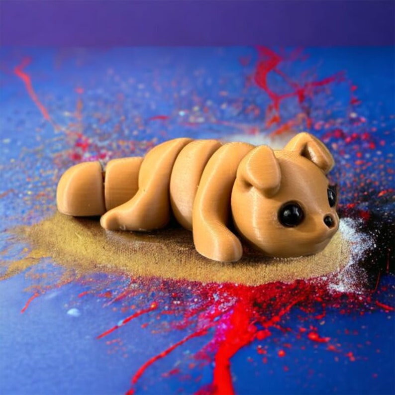 3d Printed Dog Ornament, Flexi Baby Dog | Zou Animal | 3D Printed, Flexi Baby Dog Animals, Pet Ornament, Mini Ornaments