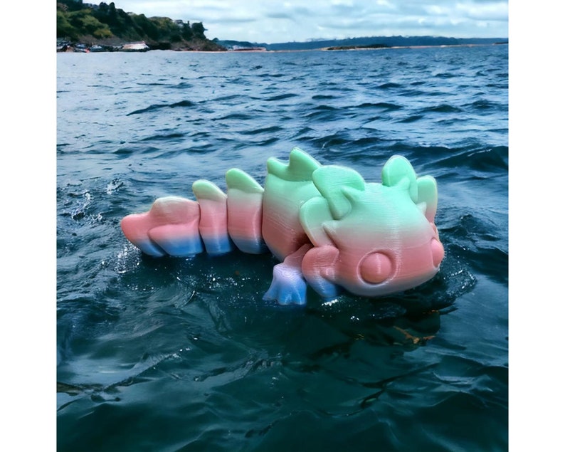 3d Printed Axolotl Toy, Adorable Axolotl Desk Toy, Cute Axolotl Fidget Toy, Unique Desk Decor, Best 3d Printed Gift