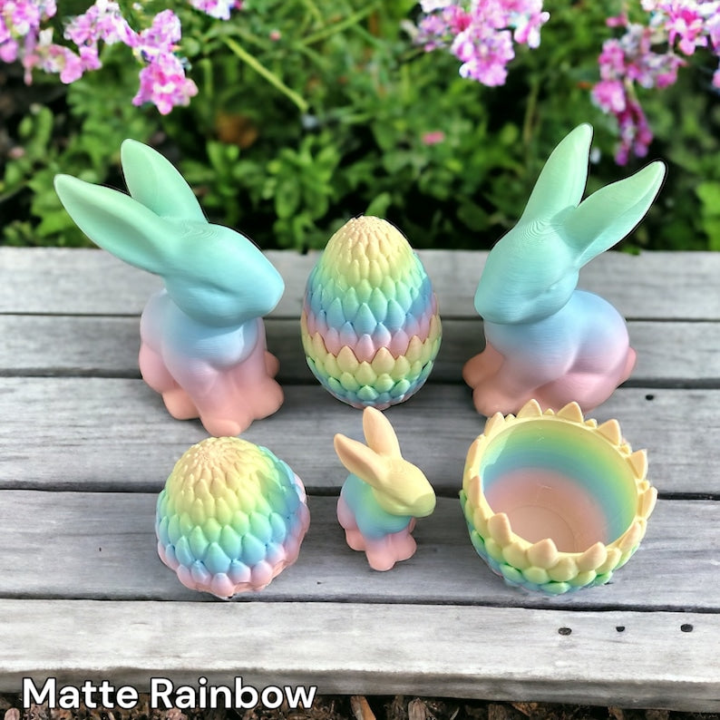 3D Printed Easter Bunny and Egg, Easter, Easter Bunny | Bunny | Easter Gift | Easter Egg