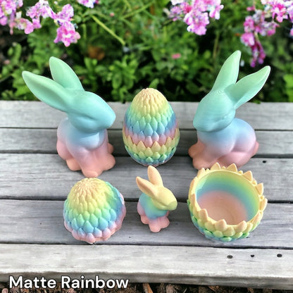 3d Printed Dragon Egg, Colorful Easter Egg Figurine Decor