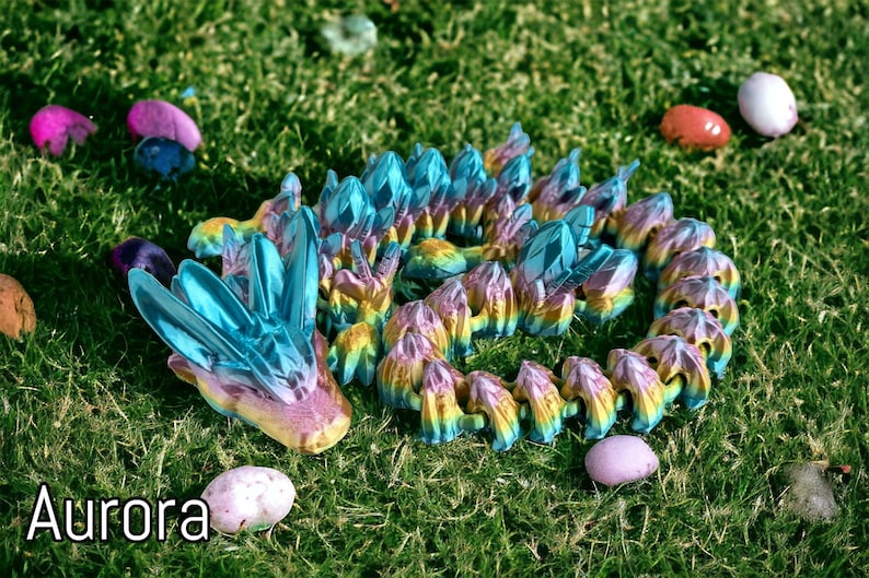 3D Printed Articulated Easter Dragon Egg Fidget Toy, Sensory Toys