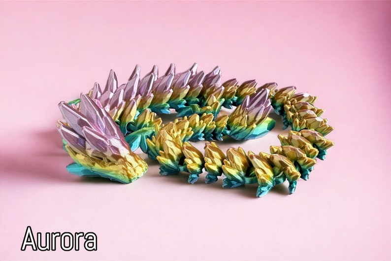 3D Printed Articulated Gemstone Dragon Toy, Cinderwing Dragon Egg