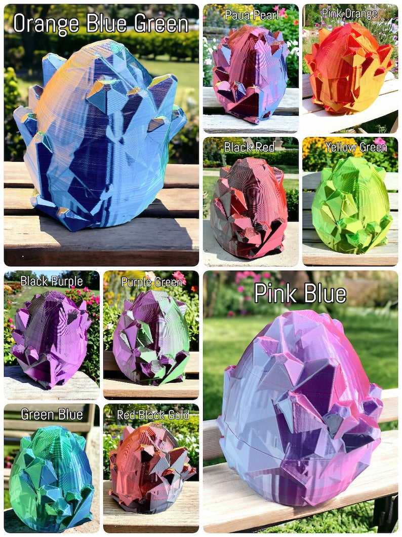 3d Printed 10 inch Dragon and Egg, Fidget Toy, Personalized Decorative Dragon Egg
