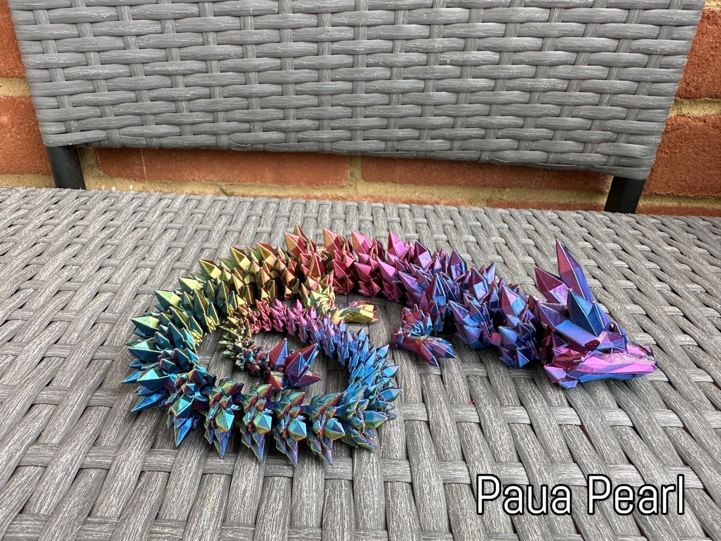 3D printed dragon, Fully Articulated Dragon, Rainbow Dragon Toy, Fidget Dragon Decor, Dragon Gift