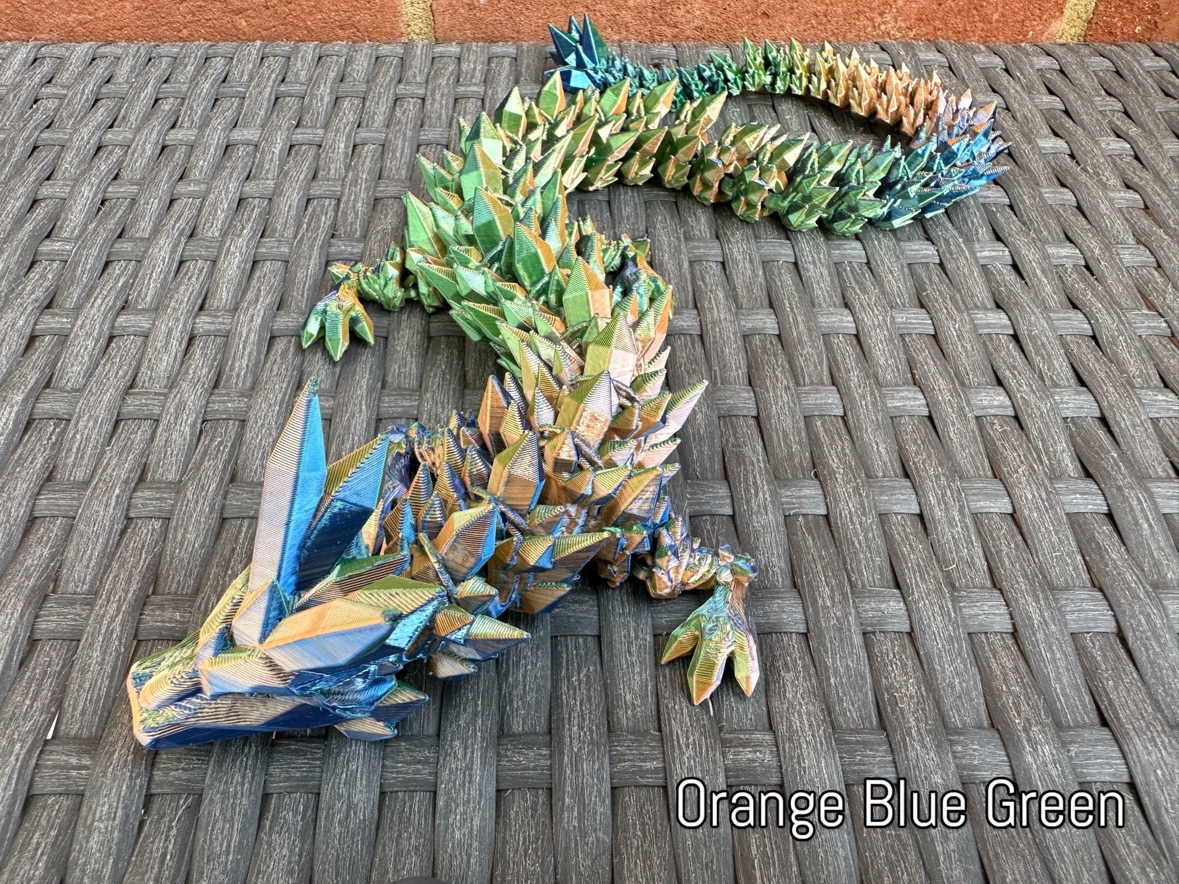 3D printed dragon, Fully Articulated Dragon, Rainbow Dragon Toy, Fidget Dragon Decor, Dragon Gift