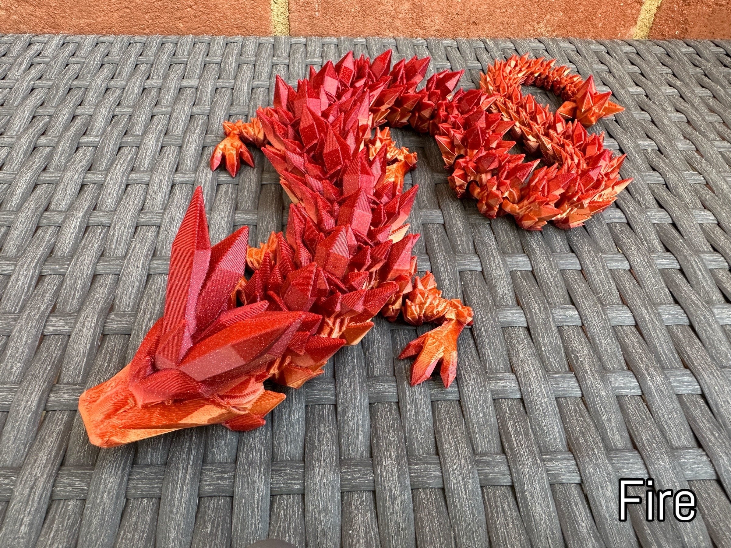 3D printed dragon, Fully Articulated Dragon, Rainbow Dragon Toy, Fidget Dragon Decor, Dragon Gift
