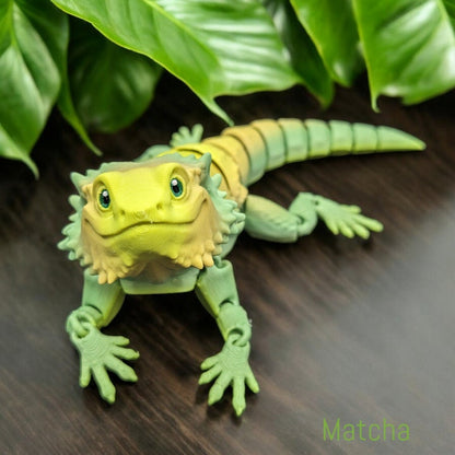 Articulated Lizard Dragon, Bearded Dragon Fidget, 3d Printed Dragon Toy, 3d Printed Fidget Flexi Dragon, 3d Printed Toys