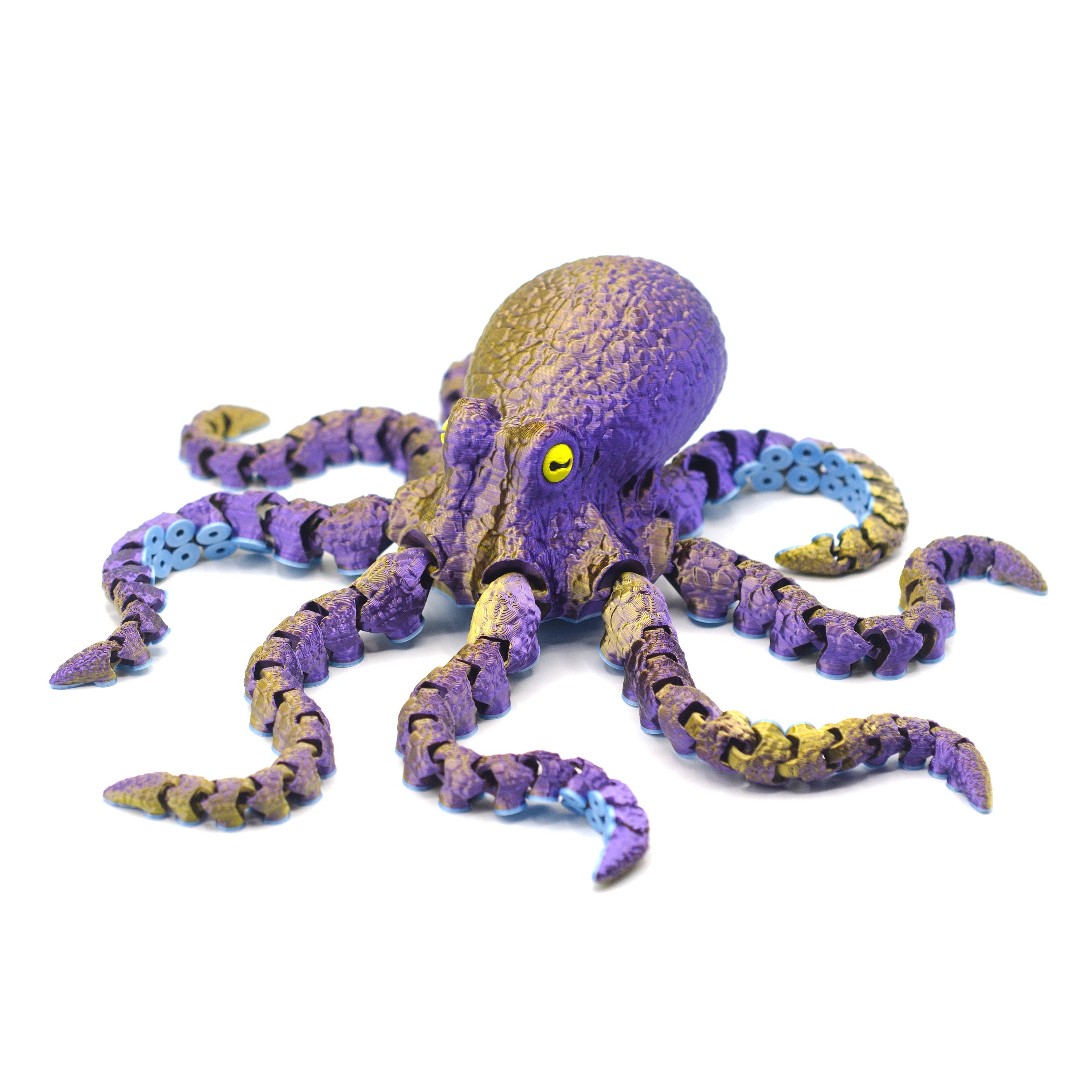 3d Printed Articulated Octopus, Under the Sea Animal Figurines, 3d Printed Fidget Toy, Handmade Octopus Toy, Anxiety Toy