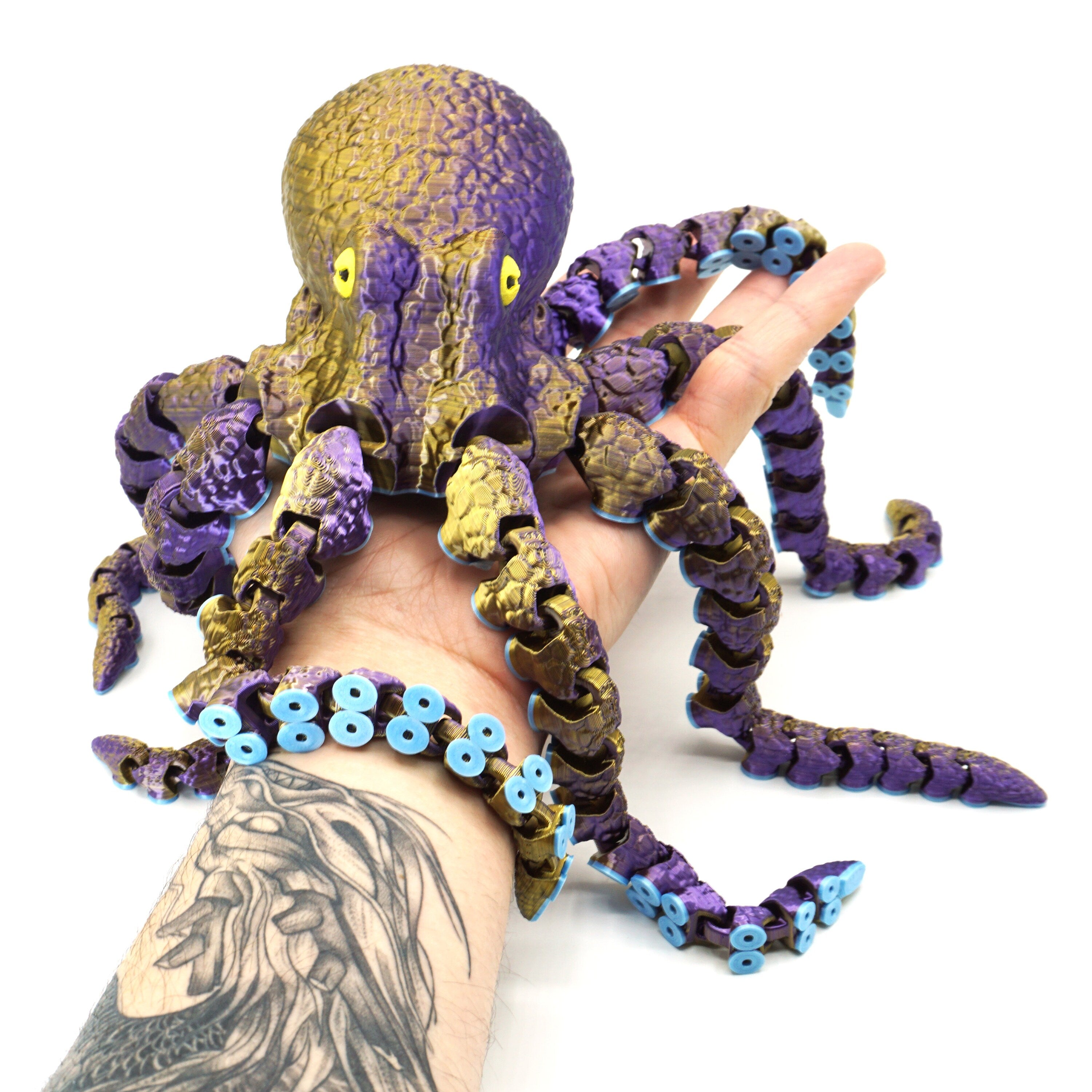 3d Printed Articulated Octopus, Under the Sea Animal Figurines, 3d Printed Fidget Toy, Handmade Octopus Toy, Anxiety Toy