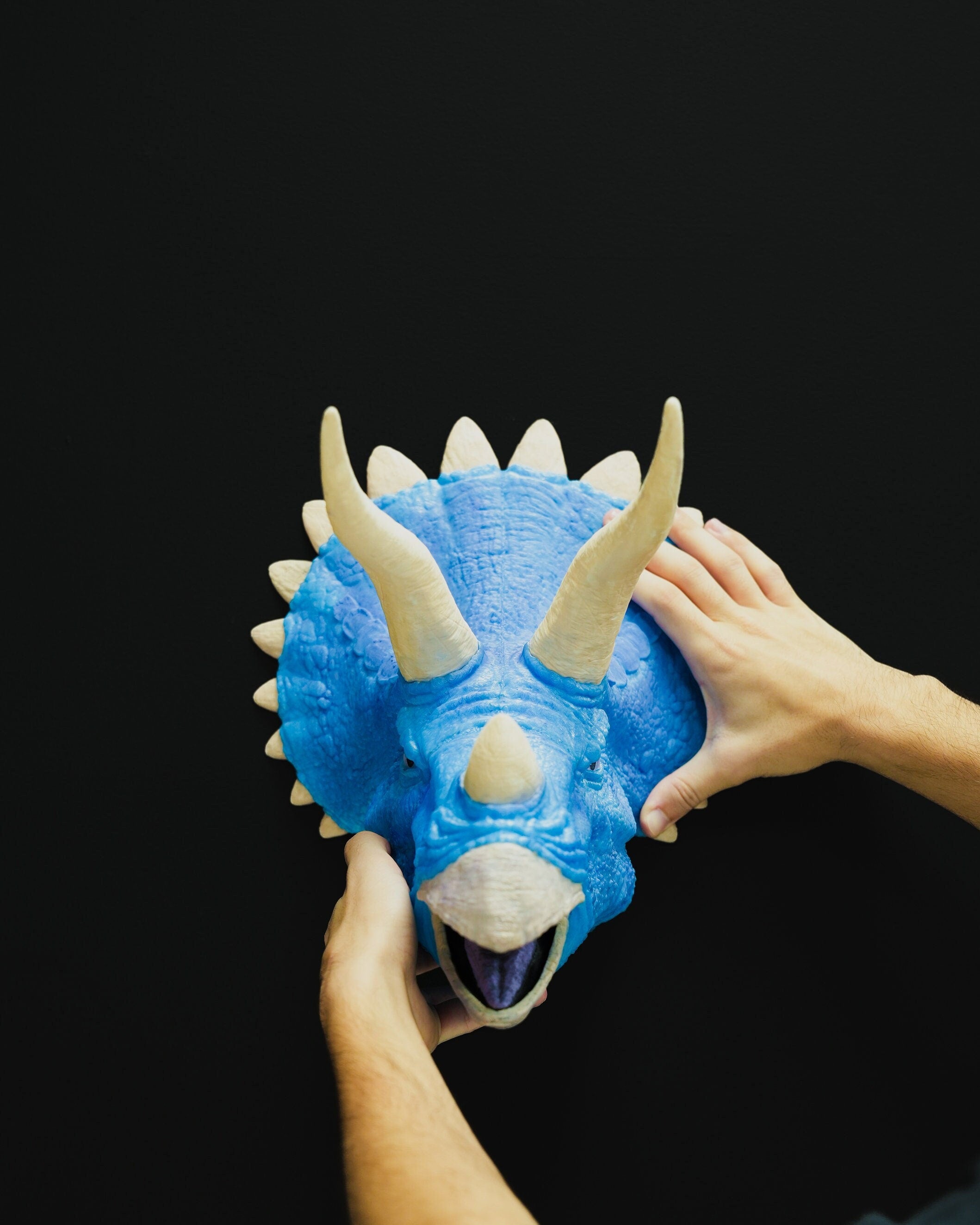 Dinosaur Head Wall Decor, 3d Printed Triceratops Skull, 3d Printed Dino Wall Art, Jurassic Park Animal Art, Unique Home Decor