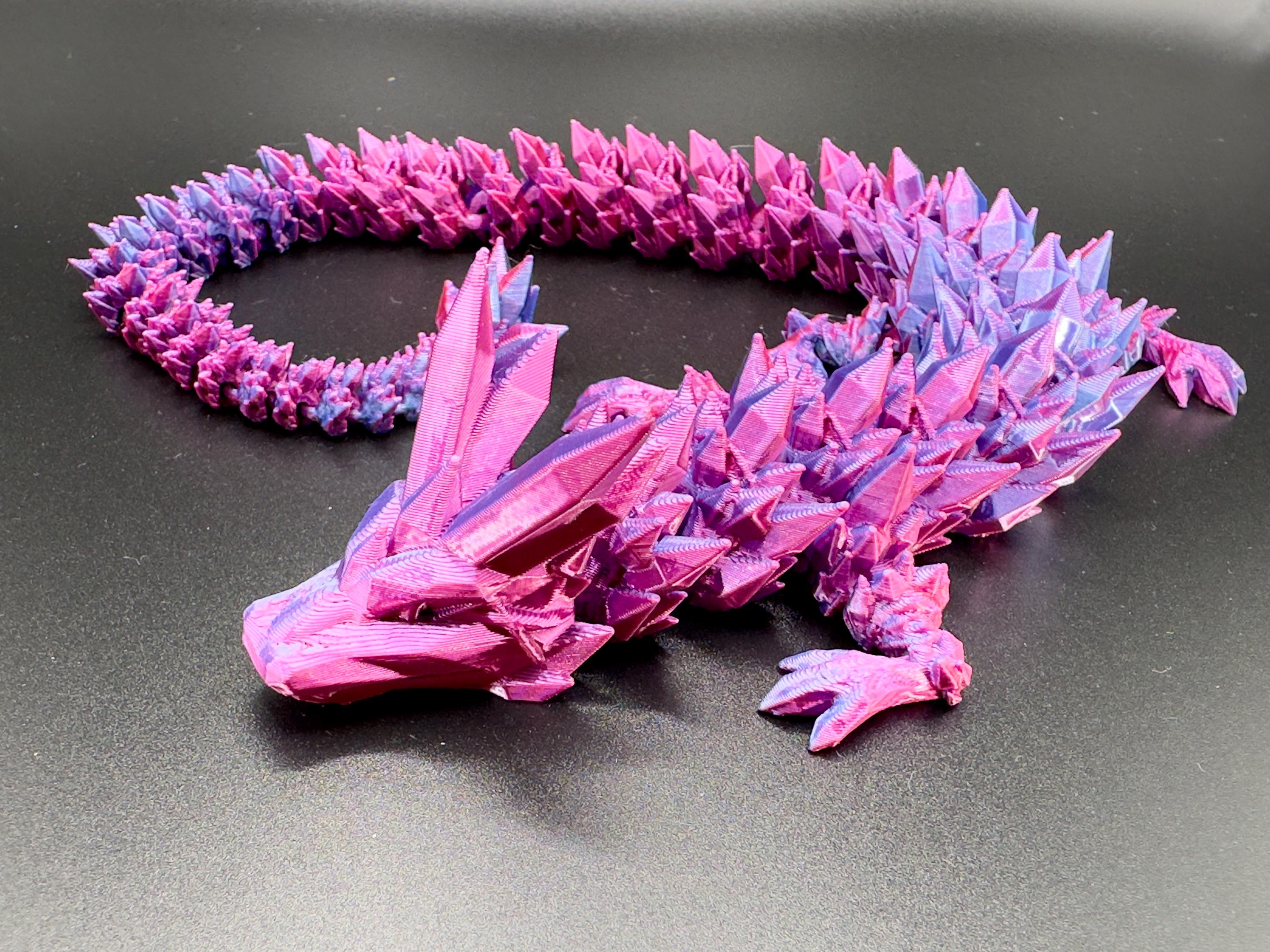 3D Printed Dragon, Dragon fidget, Dragon with Egg, Colorful Dragon, Fidget Toy, 3d Printed Kids Toy, Dragon Figurine Decor Purple Pink