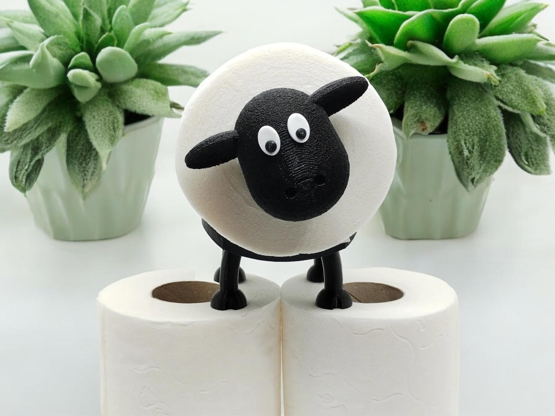 3d Printed Toilet Paper Holder, Sheep Design Tissue Holder, Funny Bathroom Paper Storage, Bathroom Accessories, Bath Decor
