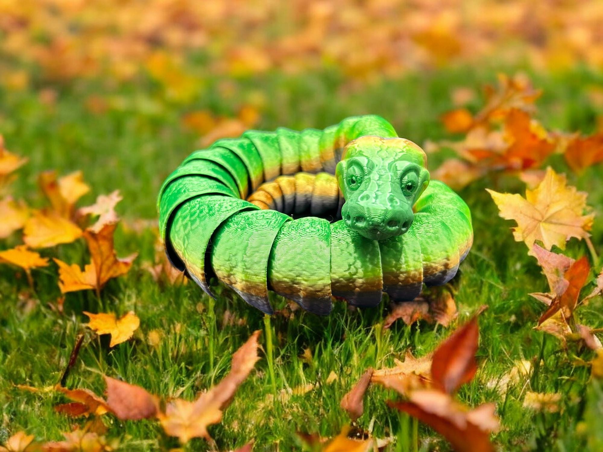 3d Printed Ball Python Fidget Toy | Articulated Snake Desk Toy | Sensory Toy | Flexible Ball Python Snake