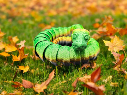 3d Printed Ball Python Fidget Toy | Articulated Snake Desk Toy | Sensory Toy | Flexible Ball Python Snake