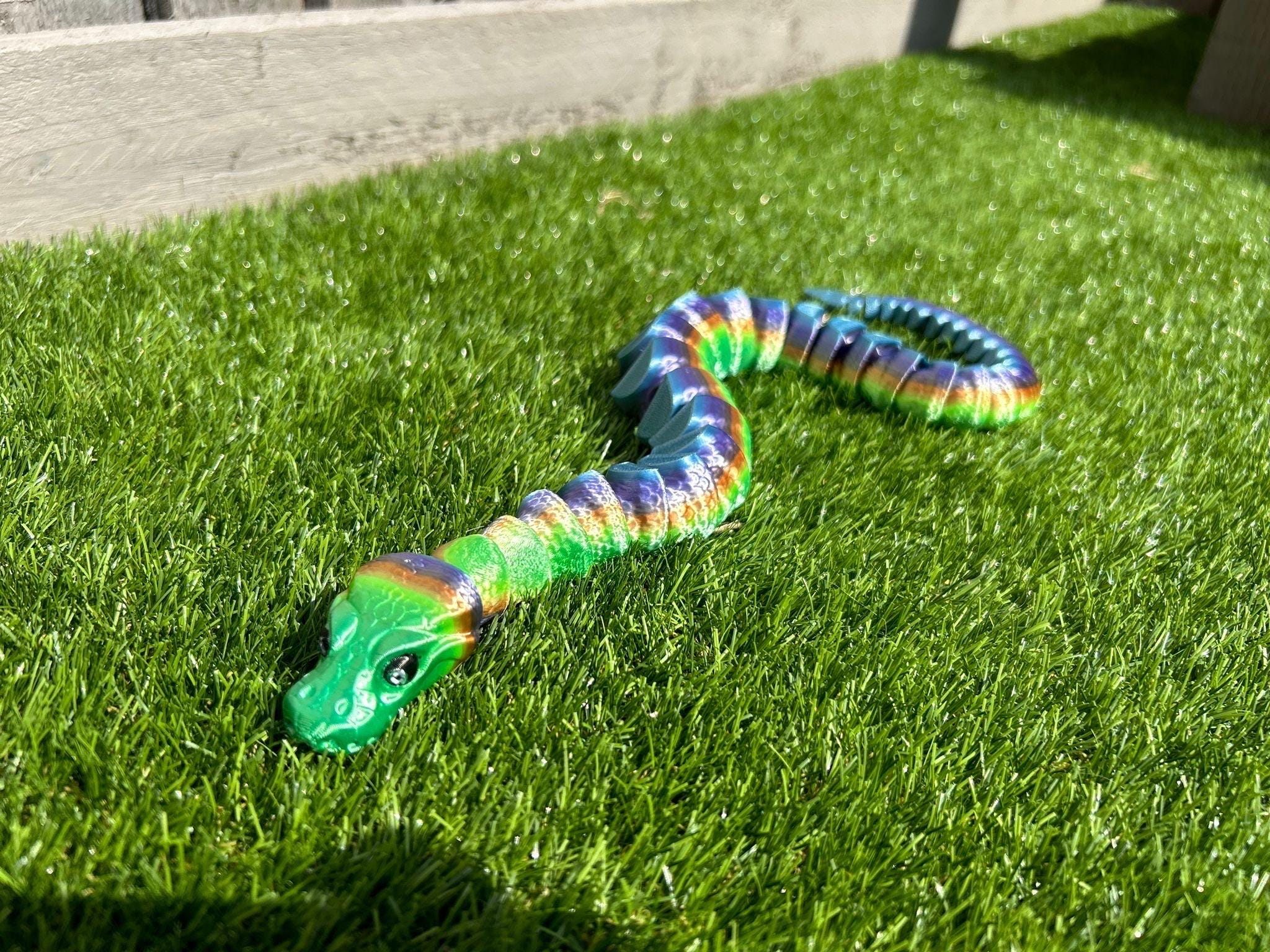 3d Printed Ball Python Fidget Toy | Articulated Snake Desk Toy | Sensory Toy | Flexible Ball Python Snake