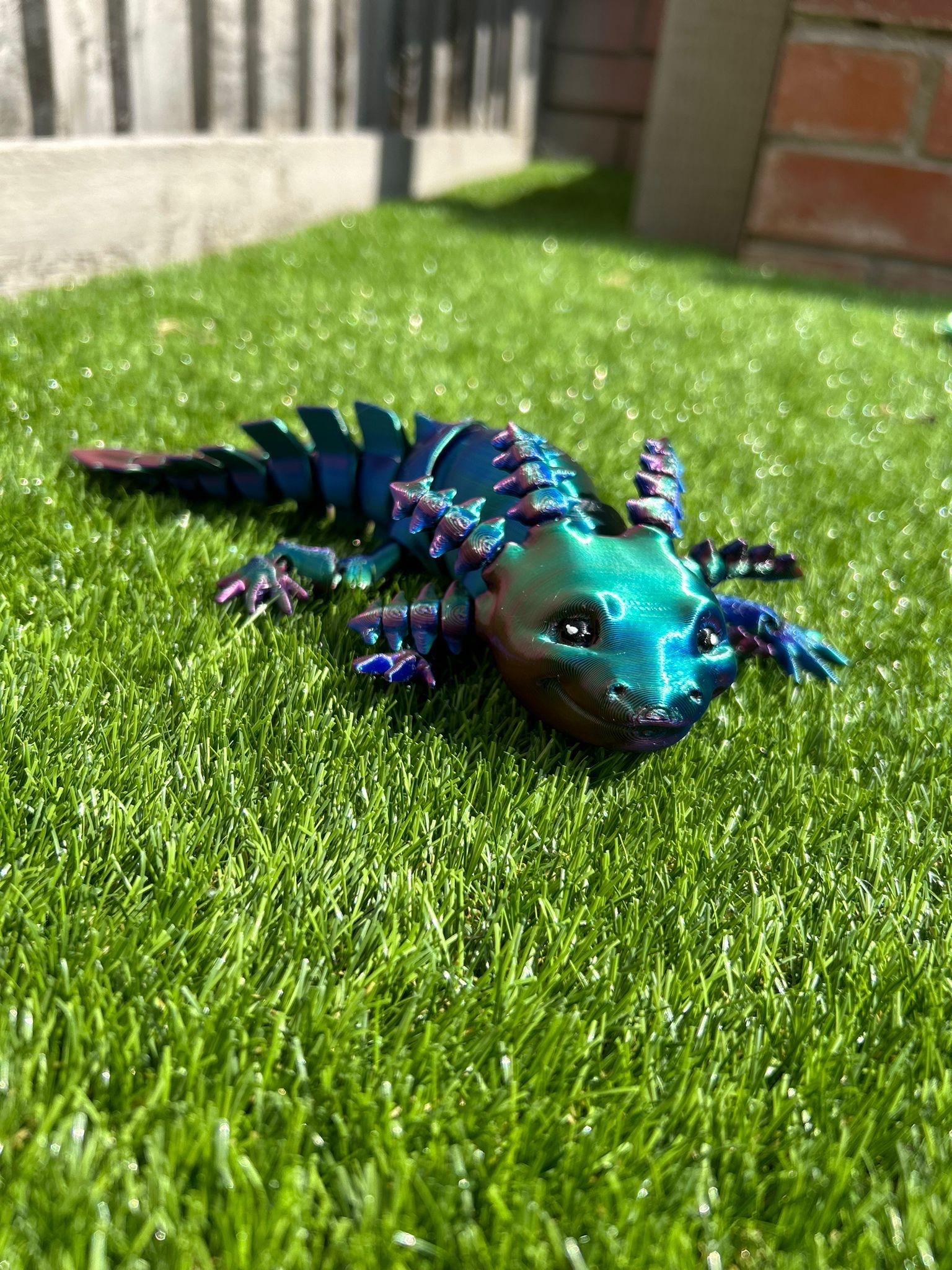 3d Printed Axolotl l Fidget Toy | Articulated Fidget Toy | Sensory Toy | 3d Axolotl Desk Toy | Colorful Axolotl | Fidget Toy | ASMR