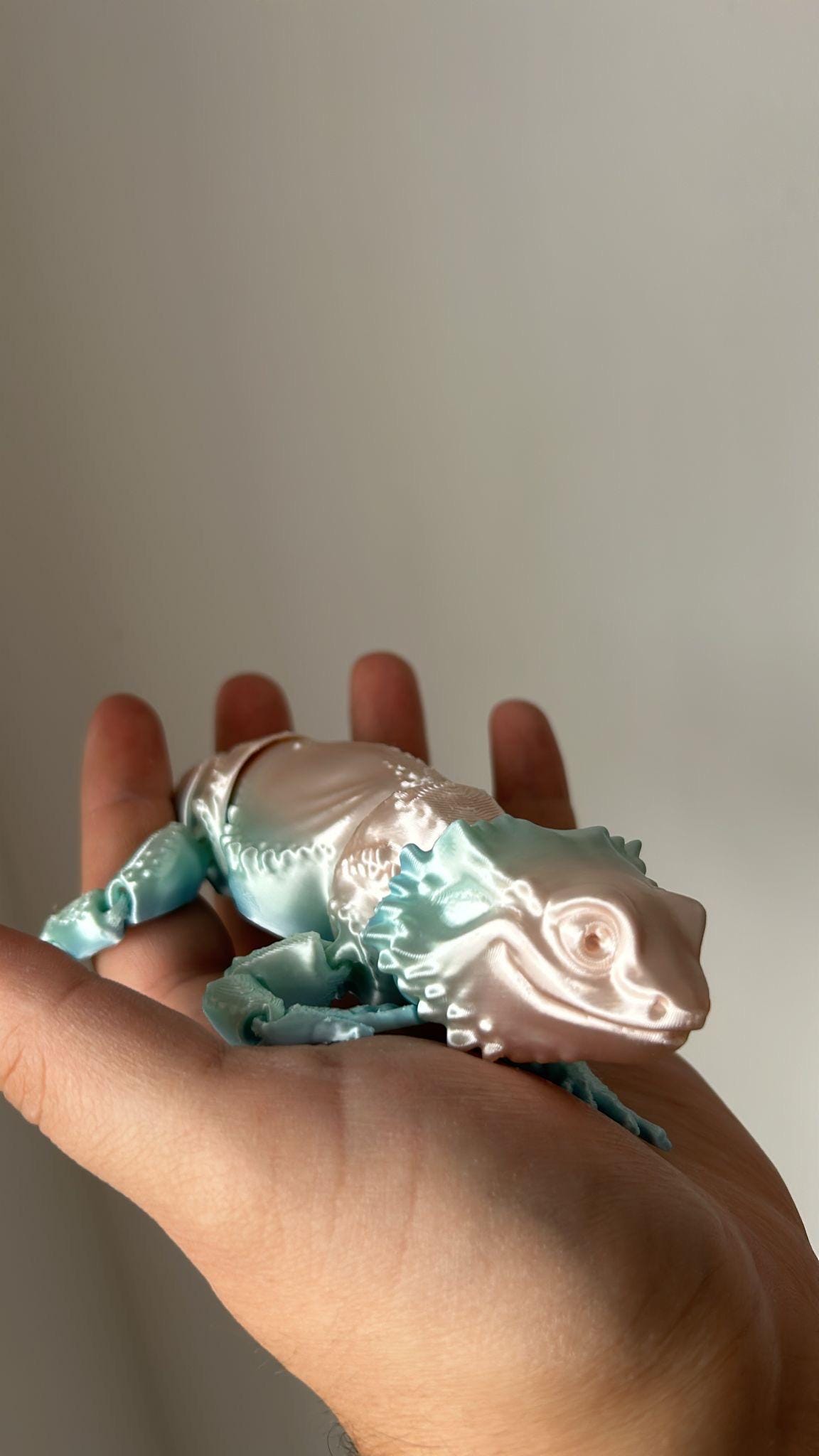 3d Printed Bearded Dragon | Articulated Lizard Sensory Toy | Bearded Dragon Fidget Desk Toy | Cute 3d Printed Lizard | Flexible Fidget