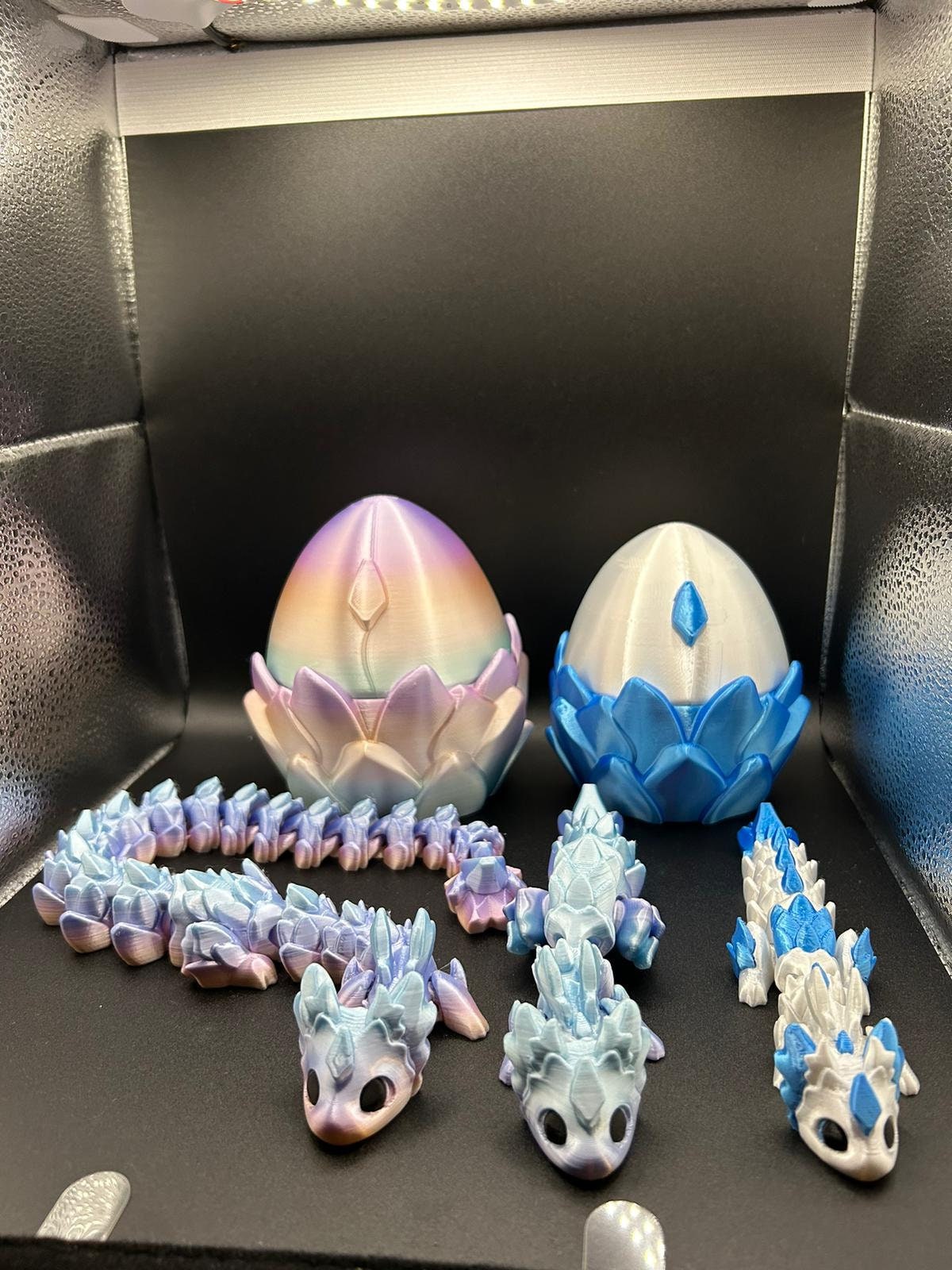 Enchanting Rubikuro Dragon with Storage Egg - Perfect for Collectors and Fantasy Enthusiasts - 3D Printed - Cute Print - Home Decor - Fidget