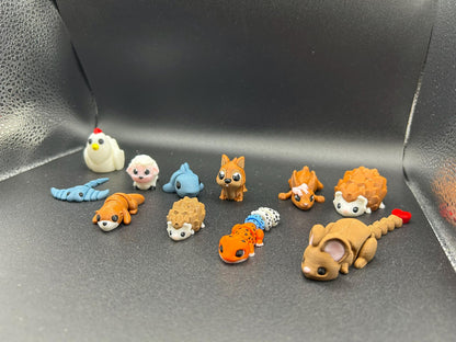 Adorable Pocket Pals | 3D Printed Animals | 2+ inches | Fully Articulated