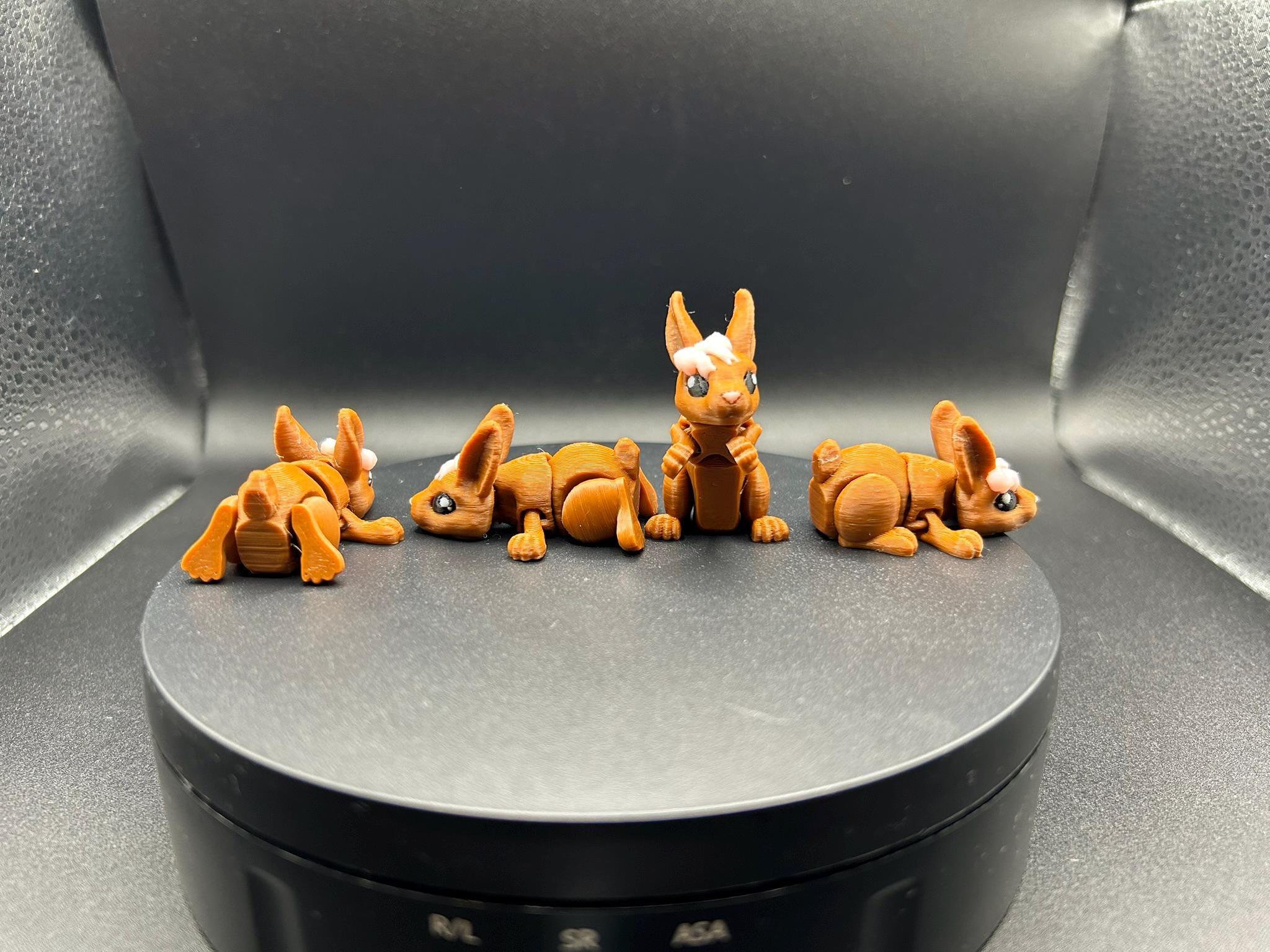 Easter 3D Printed Wooden Basket with Adorable Animal Figurines - Sheep, Hedgehog, Rabbit, and Chicken
