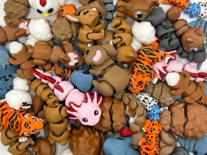 Adorable Pocket Pals | 3D Printed Animals | 2+ inches | Fully Articulated