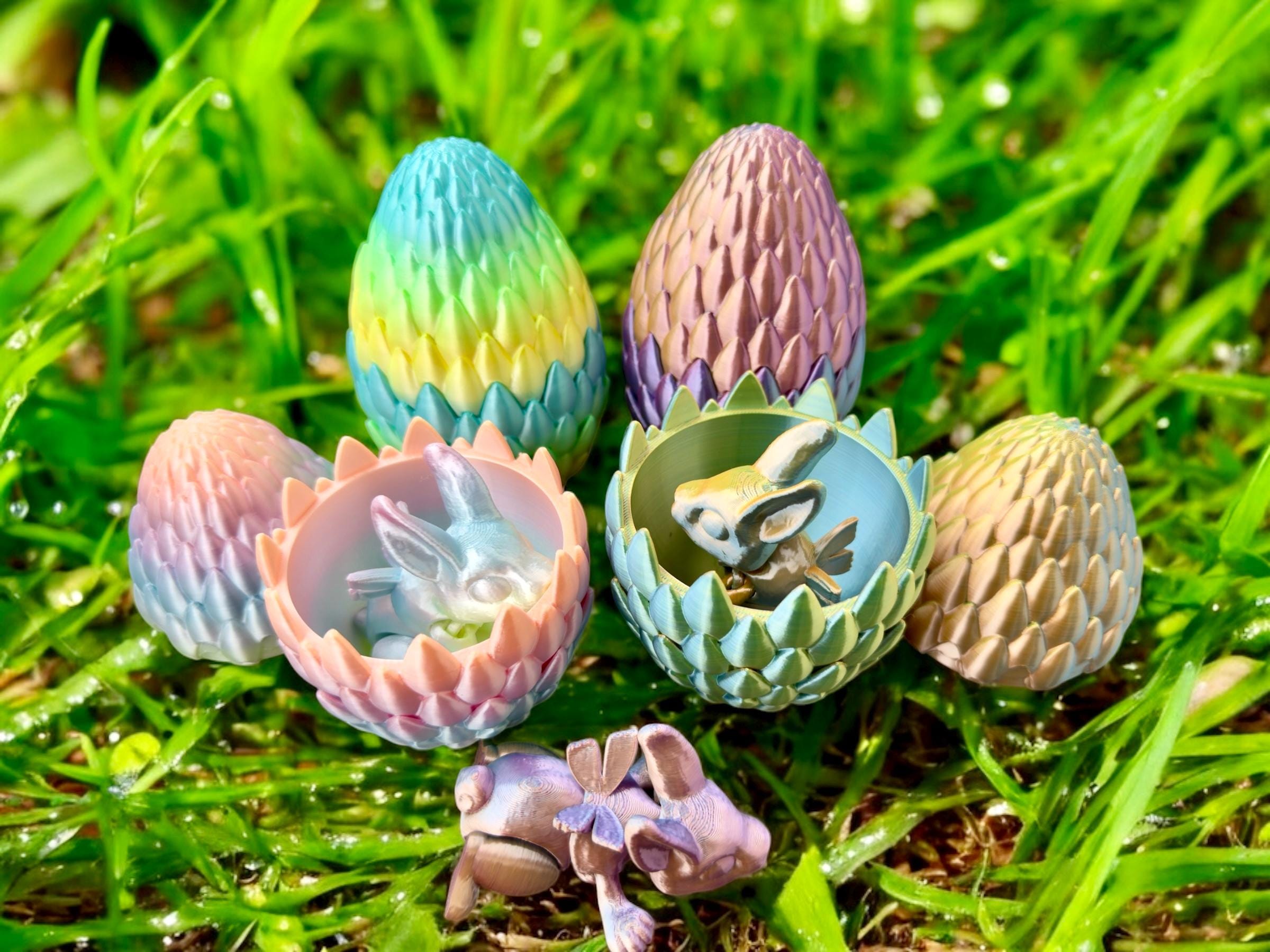 3D Printed Easter Bunny and Egg, Easter, Easter Bunny | Bunny | Easter Gift | Easter Egg