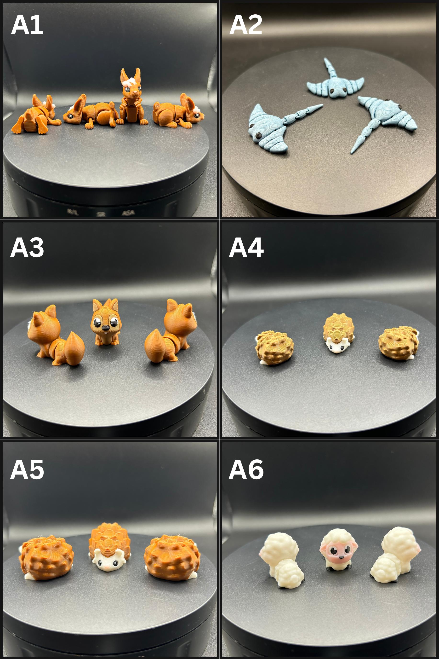 Adorable Pocket Pals | 3D Printed Animals | 2+ inches | Fully Articulated