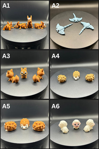 Adorable Pocket Pals | 3D Printed Animals | 2+ inches | Fully Articulated