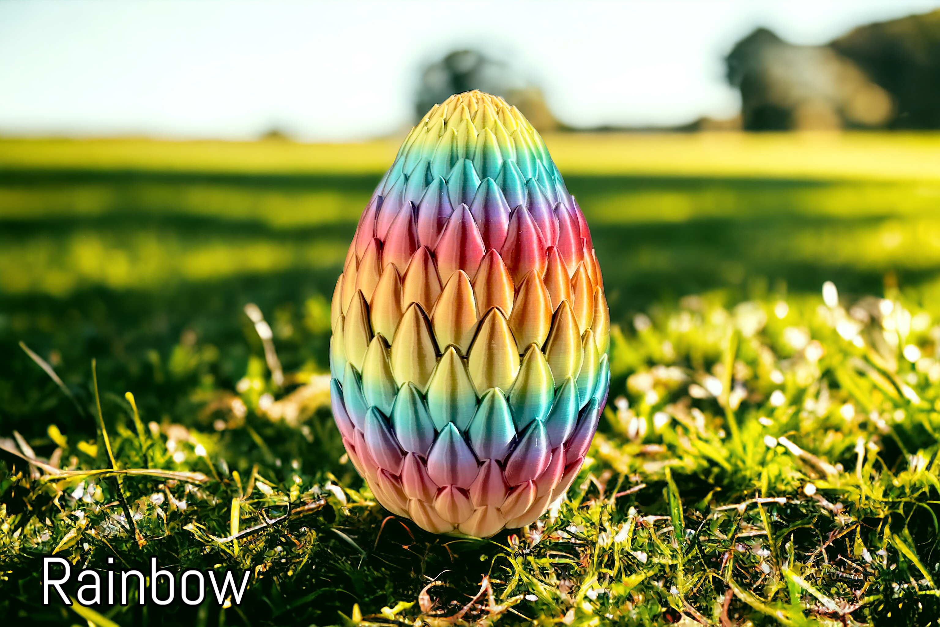 3d Printed Dragon Egg, Colorful Easter Egg Figurine Decor